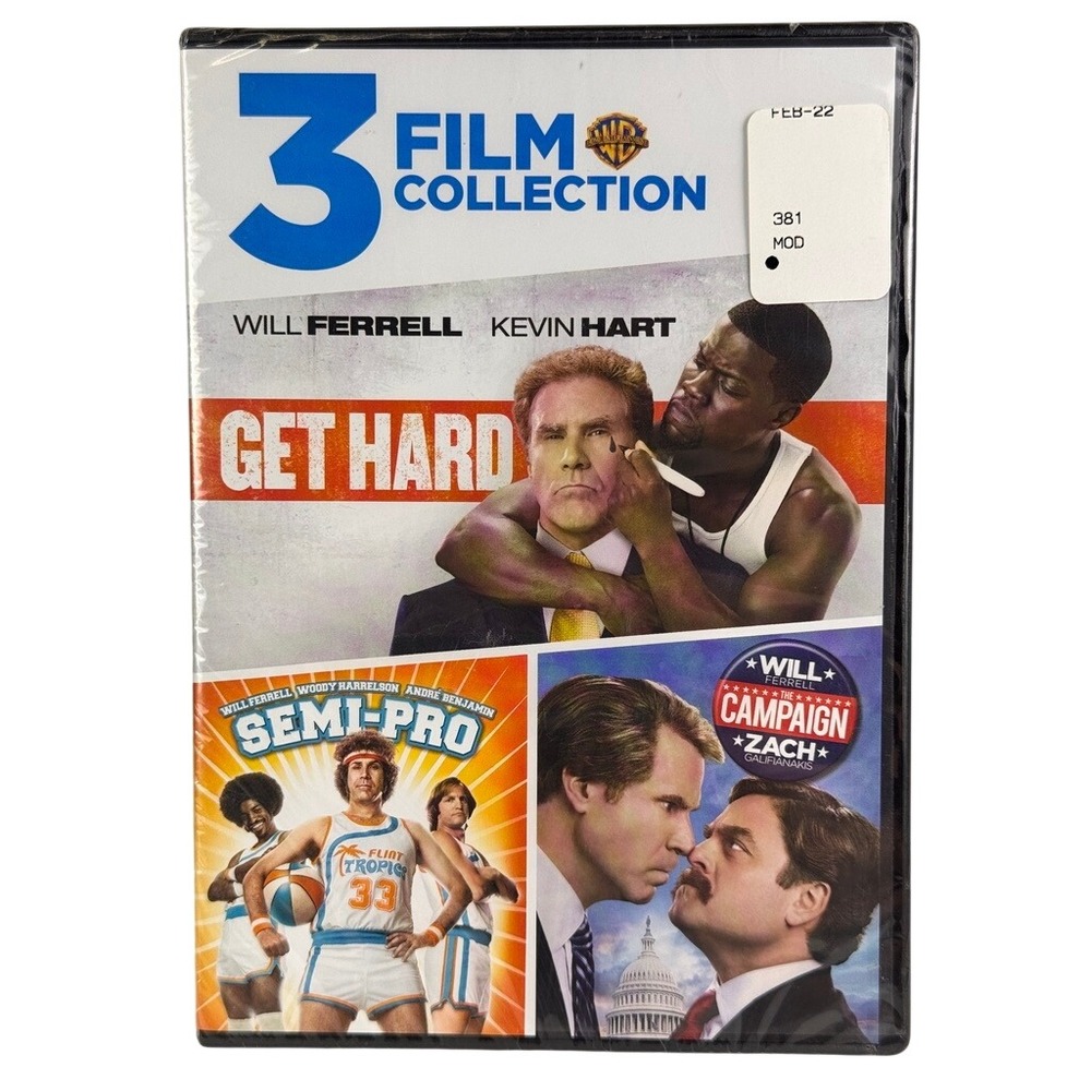 Will Ferrell Kevin Hart 3 Film Collection‎ Get Hard Semi Pro The Campaign DVD